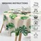 Summer Tropical Leaf Tablecloth Round Hawaiian Monstera Palm Tree Leaves Table Cover